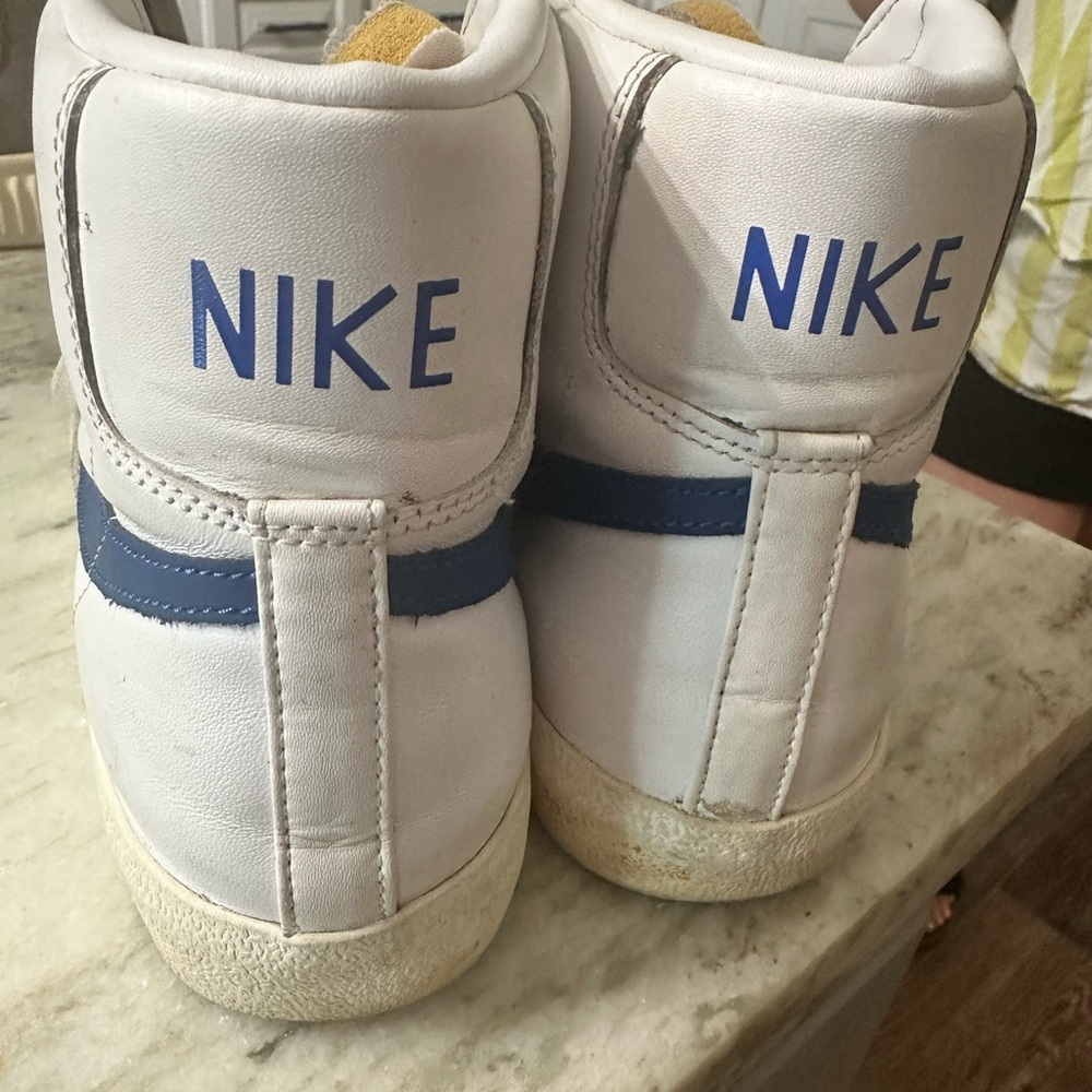 Nike Blazers in White and Blue